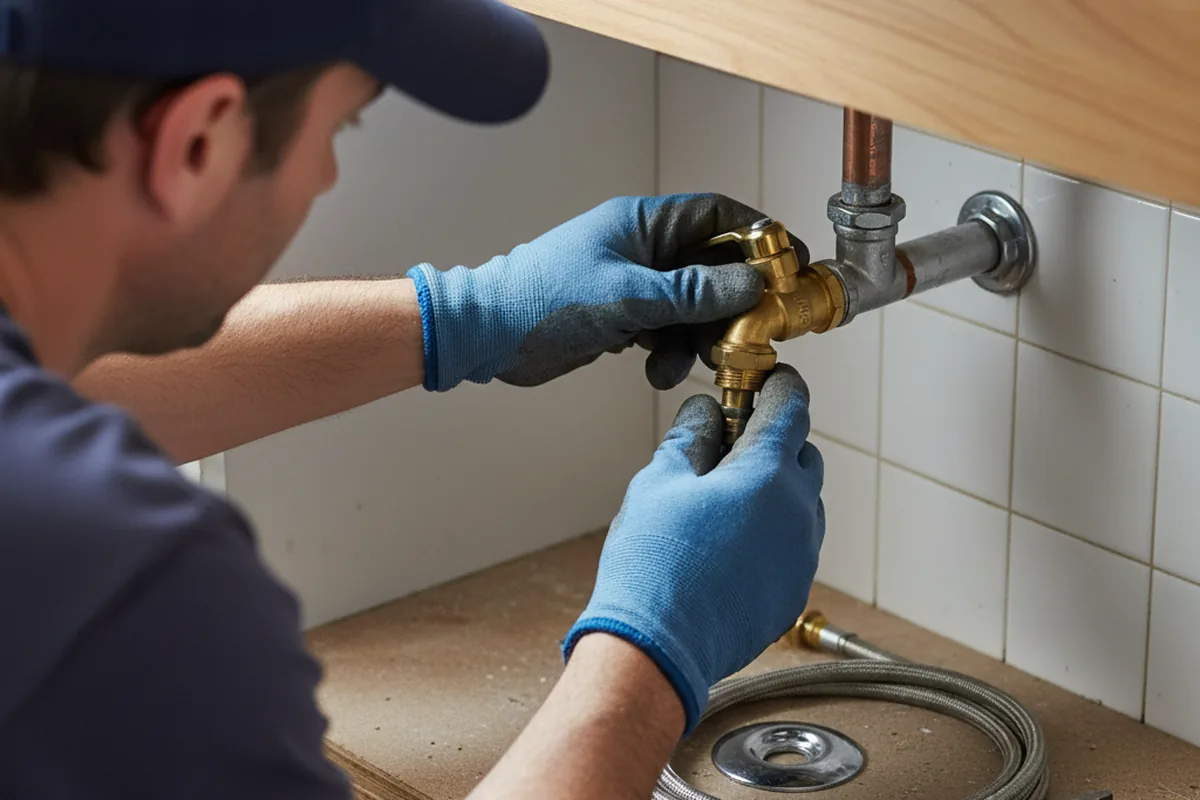 Shutoff valve and fitting work during Faucet and Fixture Repair in Collegeville